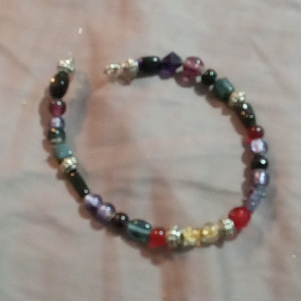Handmade beaded anklet
